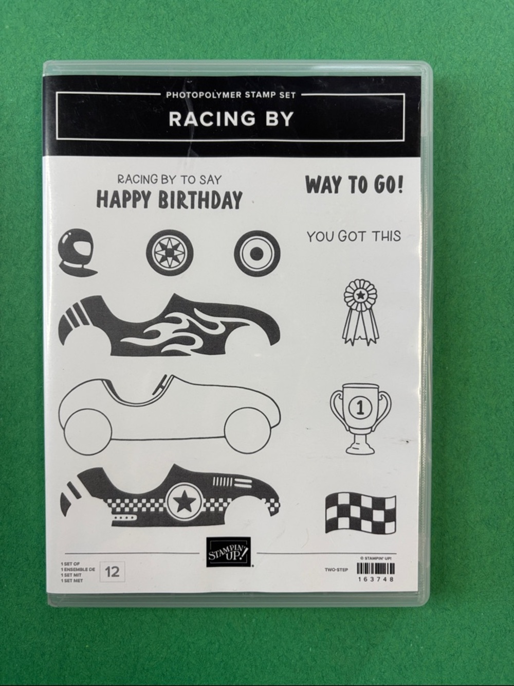Stampin' Up! Racing By Photopolymer Stamp Set - Black